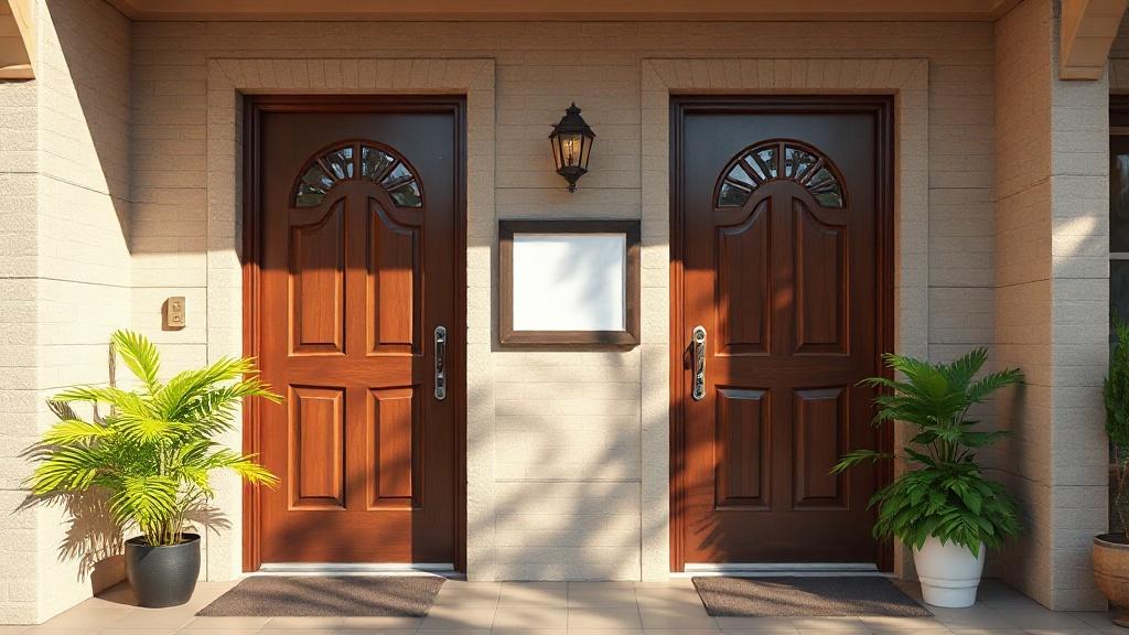 Photo of the apartment's entrance doors.фото